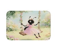 panverix Ants On Swing - Alfombra de baño antideslizante para decoración del hogar, 23.6 x 15.7 pulgadas