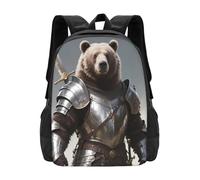 panverix Bear And Sword - Mochila para laptop de 15 pulgadas, mochila de viaje para hombres y mujeres