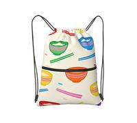 panverix Bolsa de gimnasio deportiva, bolsa de baile, mochila ligera que se puede utilizar para ir de compras, Bonito cuenco de arroz, One Size