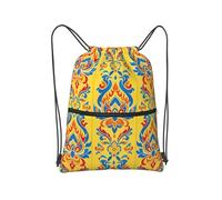panverix Bolsa de gimnasio deportiva, bolsa de baile, mochila ligera que se puede utilizar para ir de compras, Flor amarillo, One Size