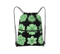 panverix Bolsa de gimnasio deportiva, bolsa de baile, mochila ligera que se puede utilizar para ir de compras, Flor cian., One Size