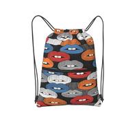 panverix Bolsa de gimnasio deportiva, bolsa de baile, mochila ligera que se puede utilizar para ir de compras, Funny Mouth, One Size