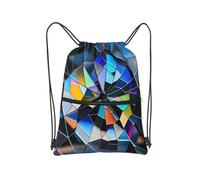 panverix Bolsa de gimnasio deportiva resistente al agua, bolsa de entrenamiento, mochila de gimnasio para senderismo, Stained Glass Pattern , Talla única