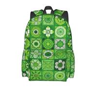 panverix Green Flower - Mochila para portátil de 13 pulgadas para el trabajo, viajes