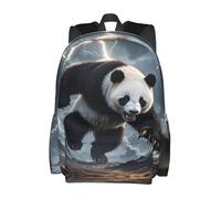panverix Majestic Panda On Stormy Gray - Mochila de trabajo para laptop, mochila de trabajo, informal, color gris