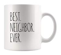 Panvola 'Best Neighbor Ever ' Regalo de despedida para vecinos que se mudan Taza de inauguración de la casa 11 oz