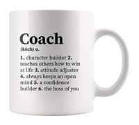 Panvola 'Coach Noun Definition Character Builder ' Taza de café de cerámica para entrenador, gerente de equipo, jefe de oficina, agradecimiento, novedad inspiradora, 11 oz