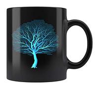 Panvola Divertida taza de cerámica para programador de software de computadora, árbol binario, taza de té de café de 325 ml, regalo para codificadores, amantes de la computadora, ciencias de la