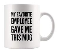 Panvola 'My Favorite Employee Gave Me This Mug ' Taza de café Boss Gift, divertido regalo de cumpleaños para mujer, jefe, para compañeros de trabajo, taza de té de cerámica (11 oz)