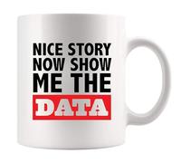 Panvola Nice Story Now Show Me The Data Analyst - Taza de regalo, 325 ml, color blanco