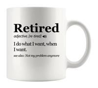 Panvola 'Retired Definition ' Taza I Do What I Want When I Want Retirement Taza Not My Problem Anymore Going Away Regalo para Boss Coworker Tazas de café de cerámica 11 oz Blanco Novedad Drinkware