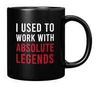 Panvola Taza de regalo con texto en inglés "I Used To Work With Absolute Legend Coworker", 325 ml, color negro