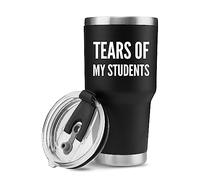 Panvola 'Tears Of My Students ' Vaso aislado al vacío, regalos para profesores de estudiante, divertido profesor universitario, taza de viaje para apreciación de graduación (30 oz, negro)