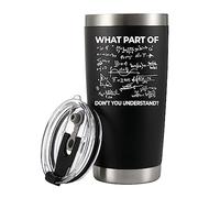 Panvola What Part of Don't You Understand Engineer Gifts - Vaso de acero inoxidable con aislamiento al vacío, tapa extraíble y pajita, 20 oz, color negro