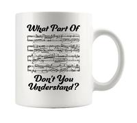 Panvola What Part of Don't You Understand Music Teacher Gifts Funny Musicians Mug Pianist Coro Director Sheet Music Coffee Mug 11oz White