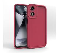 PanXCase Funda para Motorola Moto E14 / G04 / G04s - Carcasa Silicona Delgada Suave Ligera Elegante Diseño, Protección Cámara Antichoque Antiarañazos Cover (Vino Tinto)