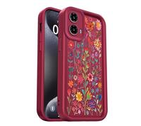 PanXCase Funda para Motorola Moto G34 5G / Moto G45 - Carcasa Silicona Delgada Suave Ligera Elegante Diseño, Protección Cámara Antichoque Antiarañazos Cover (Wine Red,Flowers)