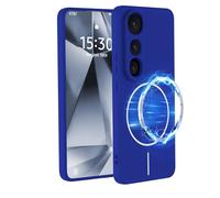PanXCase Funda para Vivo V50 Lite - Carcasa Magnética de Silicona Delgada Suave Antigolpes Capa con Forro de Microfibra (Azul)