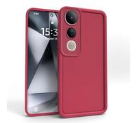 PanXCase Funda para Vivo V50 Lite - Carcasa Silicona Delgada Suave Ligera Elegante Diseño, Protección Cámara Antichoque Antiarañazos Cover (Vino Tinto)