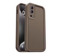 PanXCase Funda para Vivo Y52 5G / Vivo Y72 5G - Carcasa Silicona Delgada Suave Ligera Elegante Diseño, Protección Cámara Antichoque Antiarañazos Cover (Marrón)