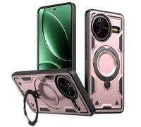 PanXCase Funda para Xiaomi Poco F7 Pro - Carcasa Armor 360° Soporte Anillo Metálico Magnética Protección Militar Antigolpes Resistente Case (Gold)