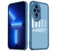 PanXCase Funda Transparente para Honor 200 Pro - Carcasa Clear con Lens Protector Delgada Suave Protección Cámara Antichoque Antiarañazos Cover (Azul)