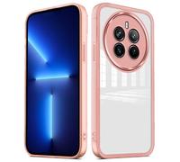 PanXCase Funda Transparente para Realme 12 Pro 5G / Realme 12 Pro Plus 5G / 12+ 5G - Carcasa Clear con Lens Protector Delgada Suave Protección Cámara Antichoque Antiarañazos Cover (Rosa)
