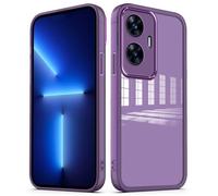 PanXCase Funda Transparente para Realme C55 - Carcasa Clear con Lens Protector Delgada Suave Protección Cámara Antichoque Antiarañazos Cover (Violeta)