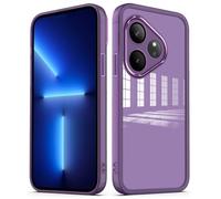 PanXCase Funda Transparente para Realme GT6 - Carcasa Clear con Lens Protector Delgada Suave Protección Cámara Antichoque Antiarañazos Cover (Violeta)