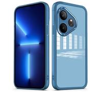 PanXCase Funda Transparente para Realme GT6 / Realme GT 6 / Realme GT 6T / GT6T - Carcasa Clear con Lens Protector Delgada Suave Protección Cámara Antichoque Antiarañazos Cover (Azul)