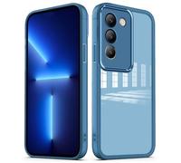 PanXCase Funda Transparente para Vivo V40 SE - Carcasa Clear con Lens Protector Delgada Suave Protección Cámara Antichoque Antiarañazos Cover (Azul)