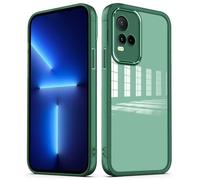 PanXCase Funda Transparente para Vivo Y21 / Vivo Y21S / Vivo Y33S - Carcasa Clear con Lens Protector Delgada Suave Protección Cámara Antichoque Antiarañazos Cover (Verde)