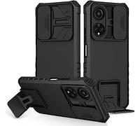 PANXIYUE Funda para Honor X7, Carcasa Protección Deslizante para la Cámara, con 360 Grados Full Body Anti-Shock Anti-arañazos Case Protector Bumper Silicona y Armor Soporte Carcasa, Negro