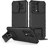 PANXIYUE Funda para OPPO Find x3 Lite,Carcasa Protección Deslizante para la Cámara,con 360 Grados Full Body Anti-Shock Anti-arañazos Case Protector Bumper Silicona y Armor Soporte Carcasa,Negro