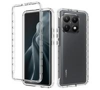 PANXIYUE Funda para Xiaomi 15T, 360 Grados Doble Protección Ultrafina Silicona TPU Frente y PC Back Carcasa para Xiaomi 15T -Transparente