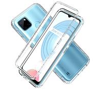 PANXIYUE Funda Realme C21Y / Realme C25Y, 360 Grados Doble Protección, Transparente Ultrafino Silicona TPU Frente y PC Back Carcasa para Realme C21Y / Realme C25Y - Cover Doble [Transparente]
