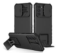 PANXIYUE Funda Samsung Galaxy S21 / S30, Carcasa Protección Deslizante para la Cámara, con 360 Grados Full Body Anti-Shock Anti-arañazos Case Protector Bumper Silicona y Armor Soporte Carcasa, Negro