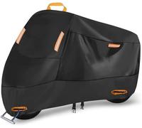 PANXUC Funda de Moto para Benelli Caffe Nero 150 2011-2020, Oxford Outdoor Motorradabdeckung Wasserdicht Motorrad Abdeckplane Cubierta de Moto,Orange/B