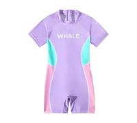 PANXUNSWIM Bañador Natacion Niña, Bañador 1 Piece, Traje de Baño (FR/ES, Edad, 8 años, 9 años, Regular, Púrpura)