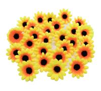 PANYI 100 Cabezas de Flores Artificiales Flores Margaritas Artificiales Girasoles Decoracion 4,5 cm Girasoles Falsos para Decoración - Ideal para Bodas Fiestas Hogar (Amarillo)