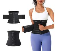 PANYI Ajustable para Mujer Cinturilla Reductora Cinturón Moldeador de Cintura Mujer Cinturón Moldeador Posparto Entrenador de Cintura Y Abdomen Faja Reductora Adelgazante(Negro L)