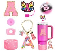 PANYI Juego de Accesorios para Cup,Decoraciones de Tazas Personalizadas con Letras Iniciales,DecoracióN de Iniciales,Cup Accesorios,Cup Juego de Accesorios,Adecuadas para Tazas de 800ml-1000ml