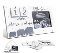 PANYIMarco de fotos para primer escaneo de ultrasonido del bebé, marco de fotos con cuenta regresiva para embarazadas