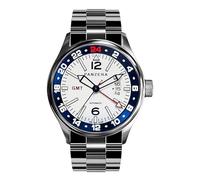 Panzera Flieger 45G Mecánico Automático Acero Blanco Zafiro Fecha Reloj Hombre, Negro