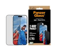 PanzerGlass ® 2-Way Privacy Screen Protector iPhone 17 | iPhone 16 Pro | Ultra-Wide Fit w. EasyAligner Protector de pantalla App
