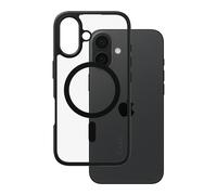 PanzerGlass CARE Urban Combat Black MagSAFE para iPhone 16: Funda Transparente Marco Negro Resistente a Golpes