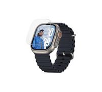 PanzerGlass FLAT - Protector de pantalla completa para Apple Watch Ultra 2024, cobertura de pantalla completa, protección contra caídas, impactos y arañazos, vidrio ultra transparente de alta