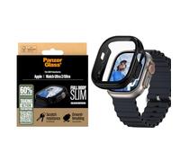PanzerGlass® Hard Case para Apple Watch Ultra 2024 negro, protector de pantalla de vidrio templado, diseño delgado de parachoques, protección completa