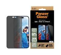 PanzerGlass - Privacy Screen Protector iPhone 16 / 15 / Ultra-Wide Fit w. EasyAligner Protector de pantalla Apple 1 pieza(s)