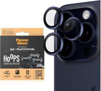 PanzerGlass™ Protector de lente de cámara Hoops para Apple iPhone 15 Pro | Pro Max - protección con estilo, vidrio a prueba de golpes, azul